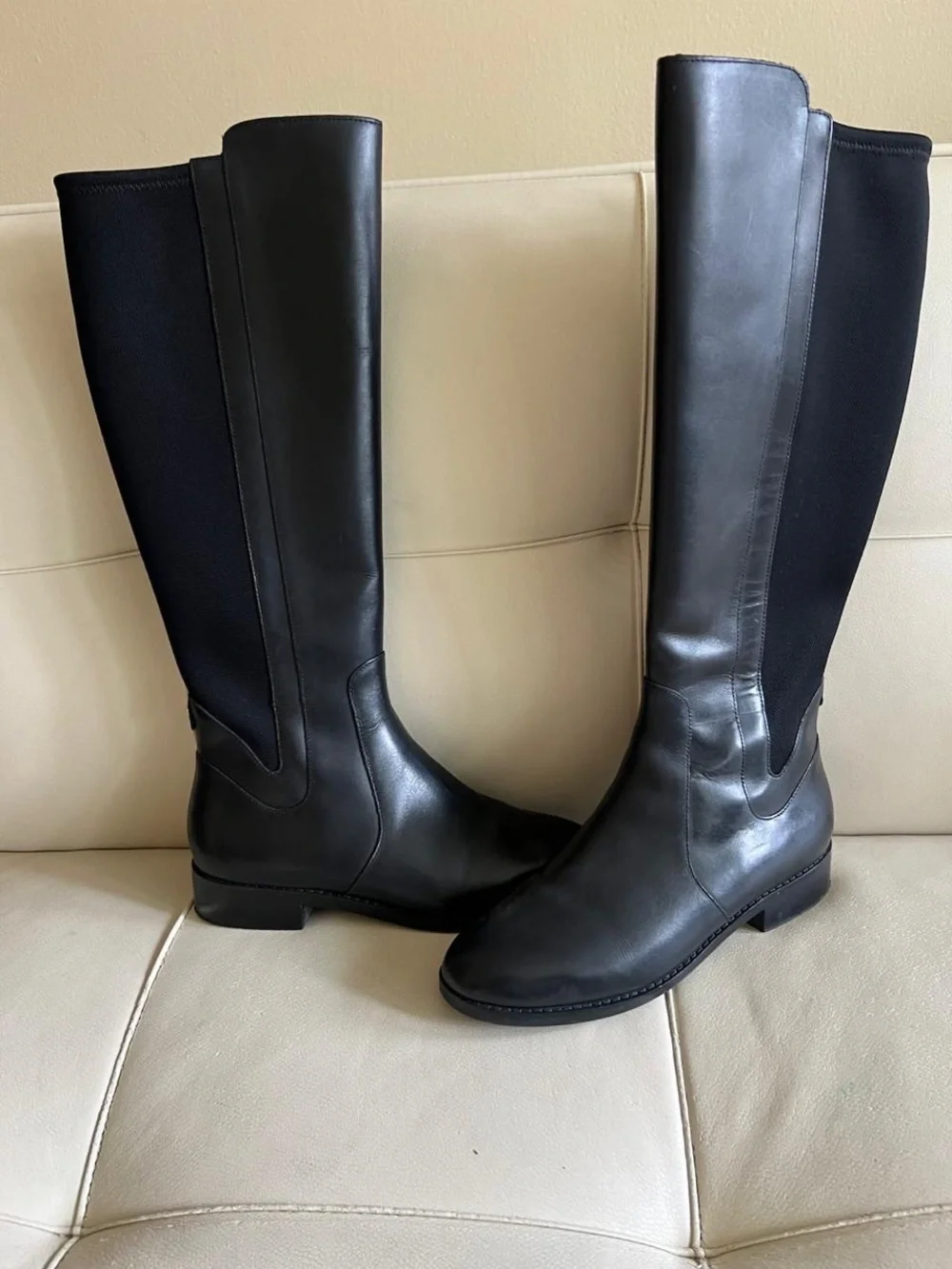 Cole Haan Black Leather Over-the-Knee Boots